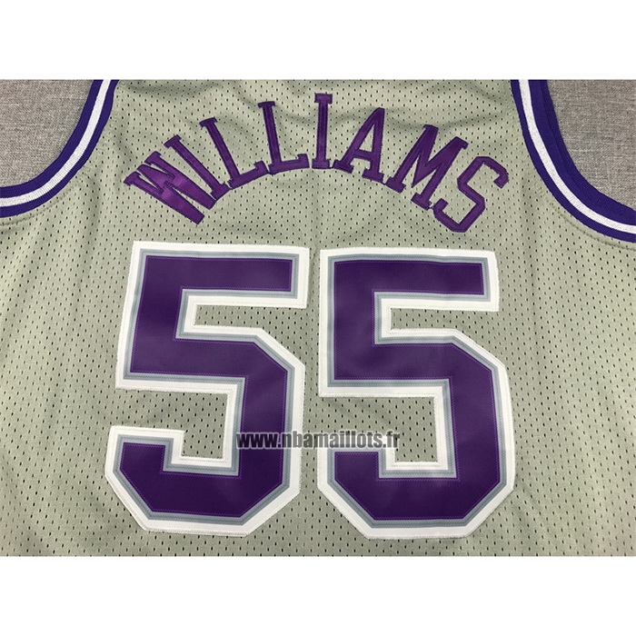 Maillot Sacramento Kings Jason Williams NO 55 Mitchell & Ness 2000-01 Gris